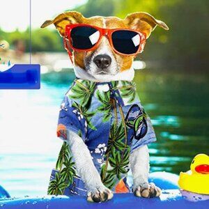 Tropical Hawaiian pet shirt